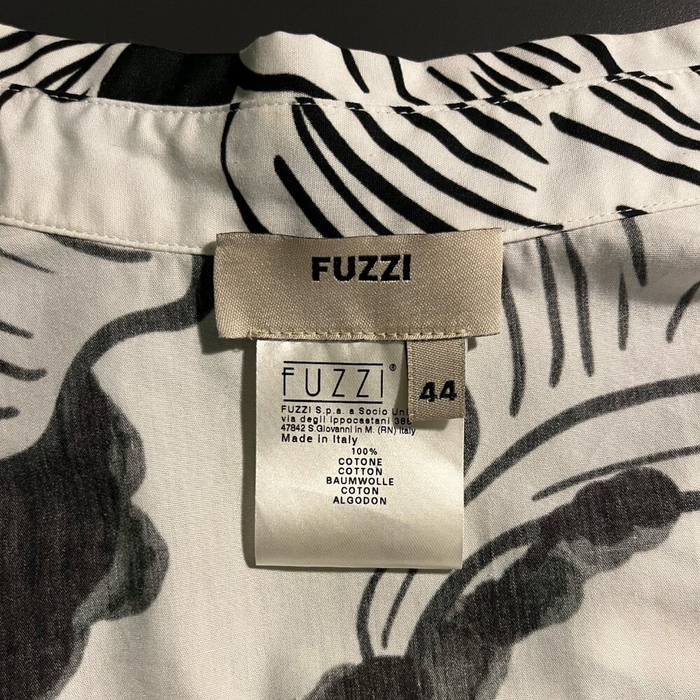 Fuzzi Abstract Floral Print Button Down - Size 44… - image 4